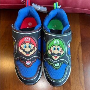 Nintendo Kids Sneakers Blue Green Red Mario Luigi Runners Sizes 3 and 13